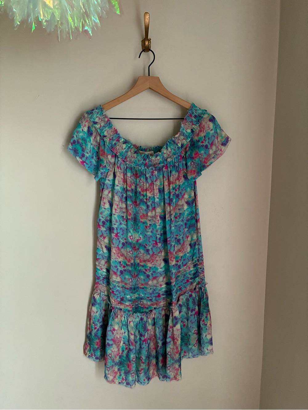 Pepin Summer Dress Tie Dye Patterned Short Sleeve Lightweight Size 2